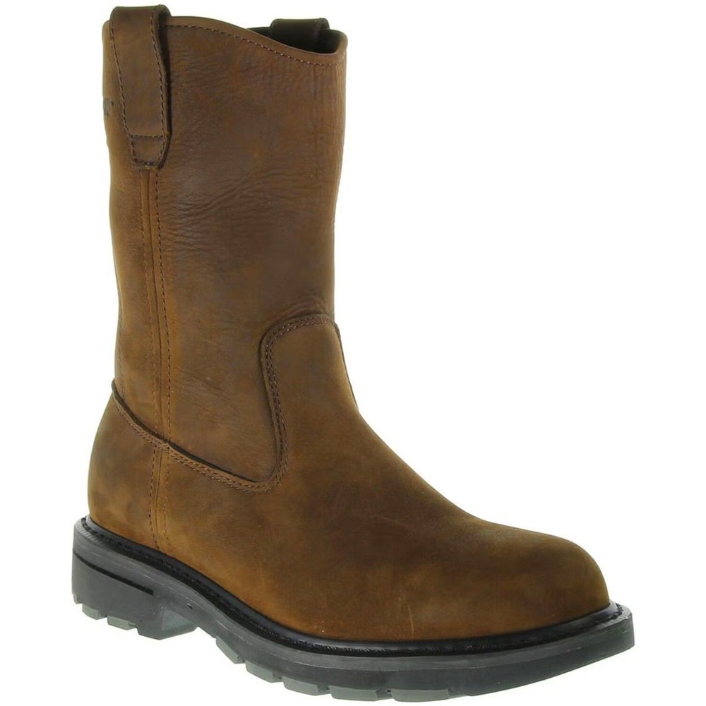 Wolverine® (Men's 11.5 M) EH SR Steel-Toe Wellington Work Boots in Brown - $190